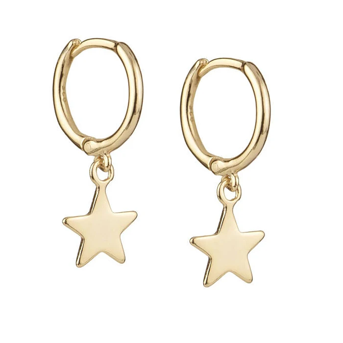 simple star design dangling earring for women girl classic trendy jewelry plain cute star charm charming jewelry