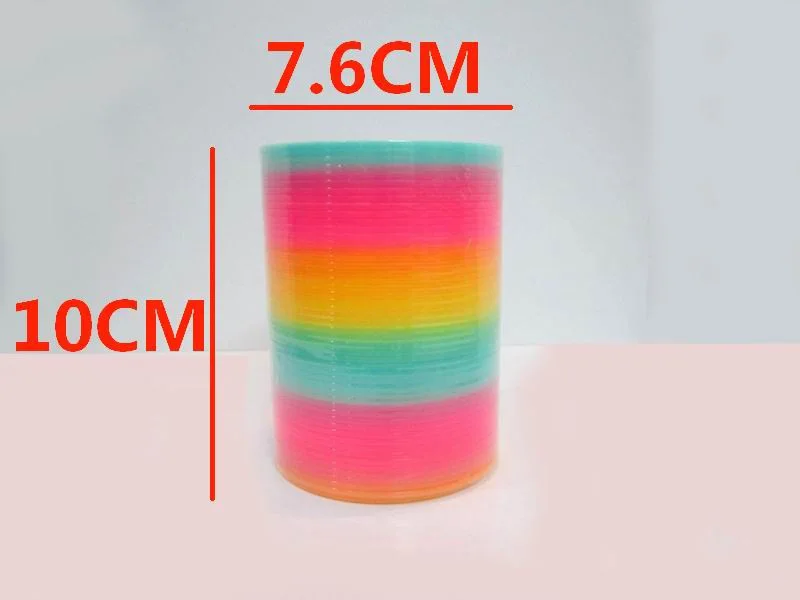 

Children's Rainbow Circle A Variety Of Changes In Plastic Toys Spring Coil Color Elastic Ring 2021