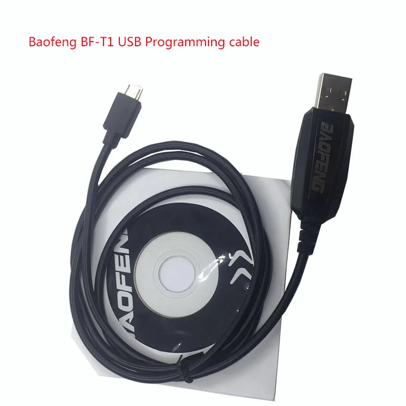 NEW Original BAOFENG accessories computer USB Programming Cable For BF-T1 bf t1 mini radio walkie talkie with CD firmware parts