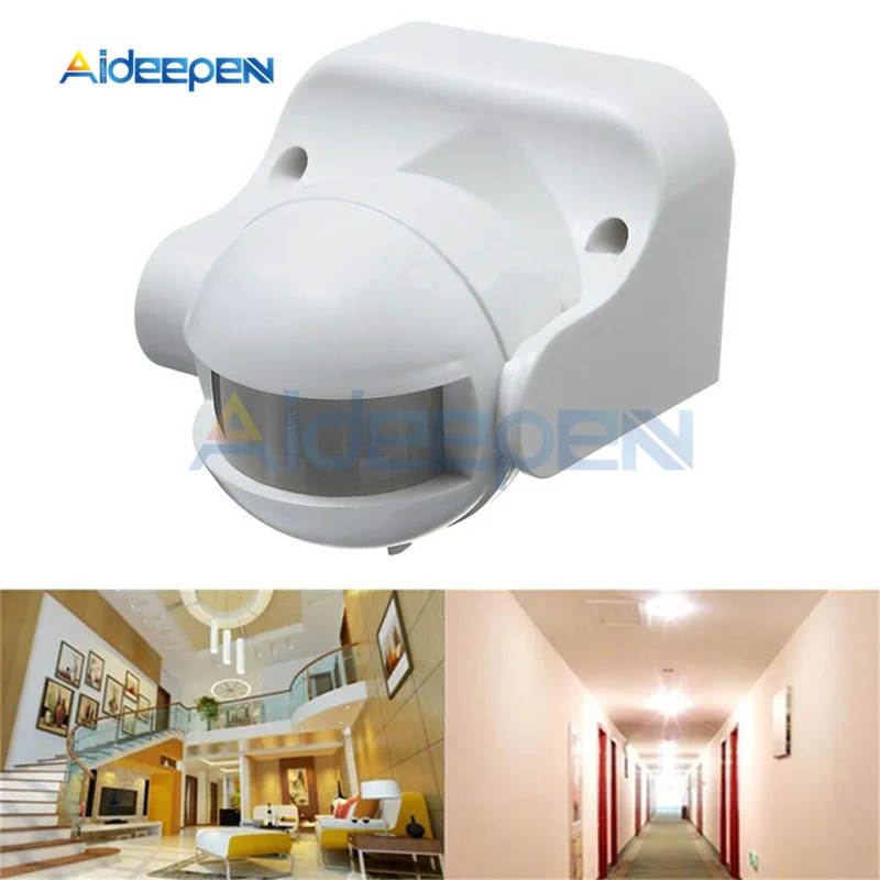 AC 220V-240V Infrared PIR Motion Sensor Outdoor 180 Degree Automatic Infrared IP44 Security PIR Motion Sensor Detector 50Hz