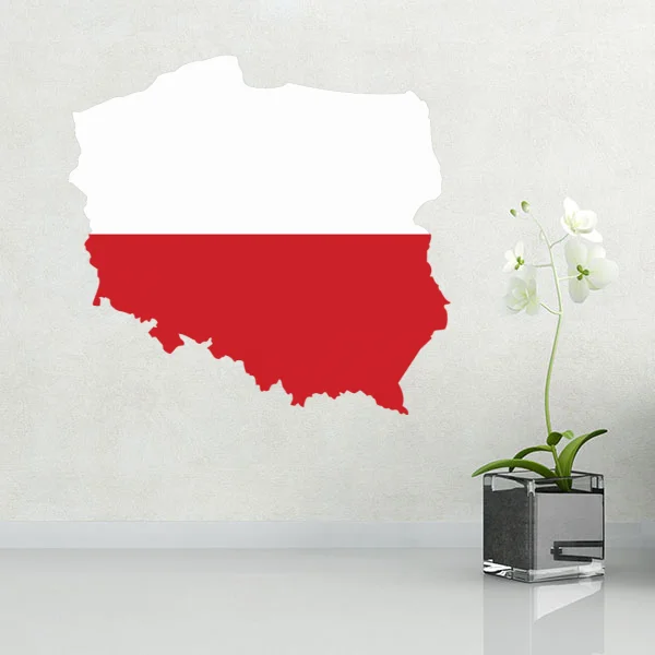 Flag map of Poland wall vinyl sticker custom made home decoration wall sticker wedding decoration PVC wallpaper fashion design