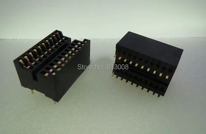 

IC114-2204-3 double row 20Pin 2.54MM Burn-in Socket gold plating IC testing seat Test Socket test bench