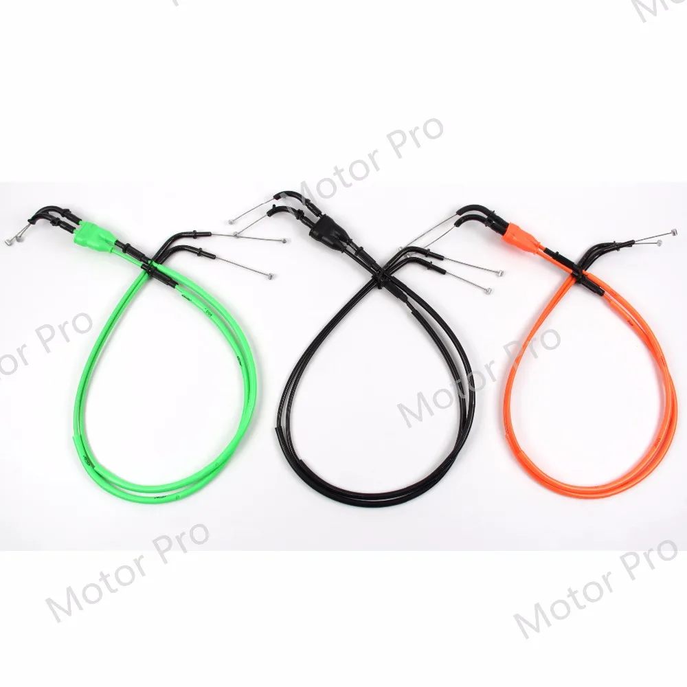 Throttle Cable For Kawasaki Z1000 2007 2008 Stainless Wire Line Rubber Motorcycle Replacement Accessories Z 1000 07 08 Green