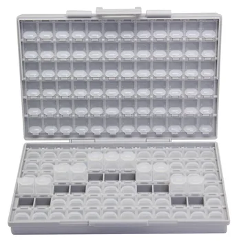 AideTek stockage SMD condensateur de résistance SMT boîtiers et organisateurs de stockage électronique boîte à outils transparente boîte de rangement boîte en plastique BOXALL