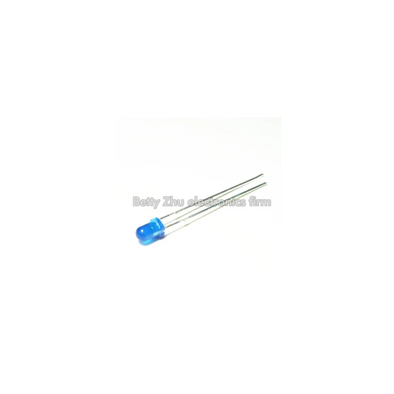 100PCS/LOT LED light-emitting diode 3MM round blue shell hair blue light