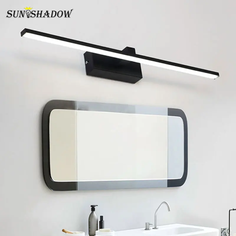 Bathroom Mirror Front Light Modern Led Wall Light Black&White Luminaires Sconce Led Wall Lamp L40 60 80 100 120cm Bathroom Lamp