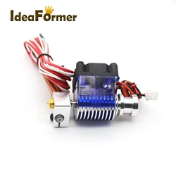 3D Printer V6 Wade Short Distance J-head Hotend 12V/24V for 1.75/3.0mm Extruder with 0.4mm Nozzle &Cooling fan for RepRap