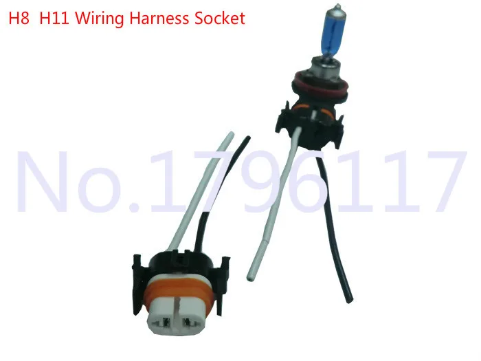 2Pcs H8 H11 Universal Heat Proof Ceramic Plug Car Headlight Bulb Connector Plug Socket Harness Automotive H8 H11 Bulb Adapter