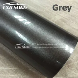 Premium New Grey Glossy metallic pearl glitter film With air free bubblmes glossy metallic pearl car wrap vinyl film