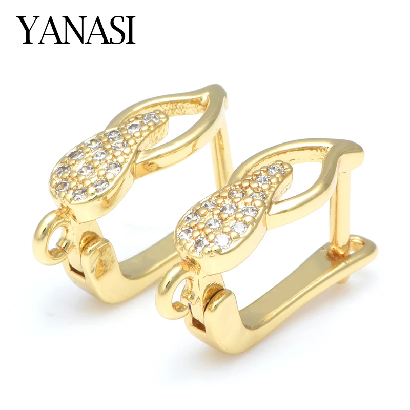 Hoop Earrings Hooks Clasps  Copper Zircon Accessories for Jewelry  Earrings Making Fashion Handmade Tassle Earrings