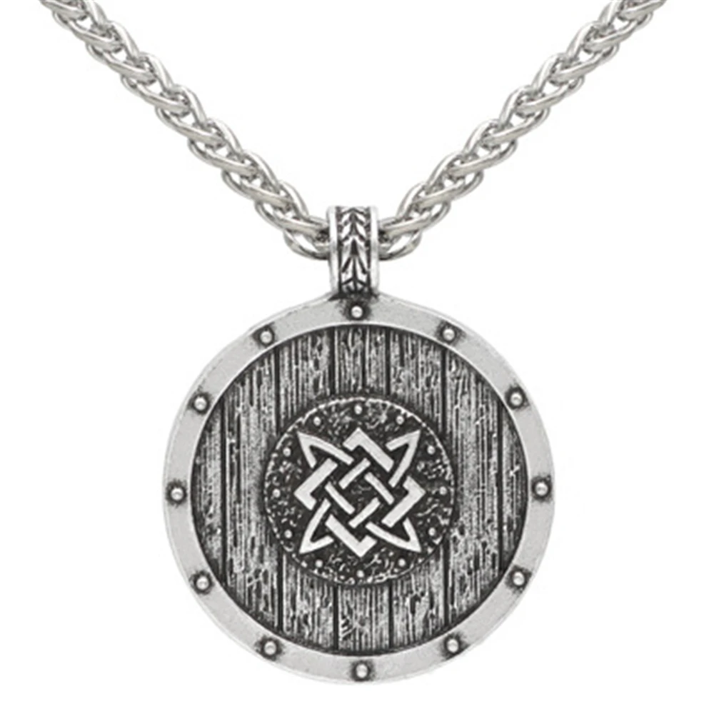 Slavic Norway Valknut Viking Svarog square pendant Colier Star Rus amulet Charm Ancient talisman jewelry pagan men necklace