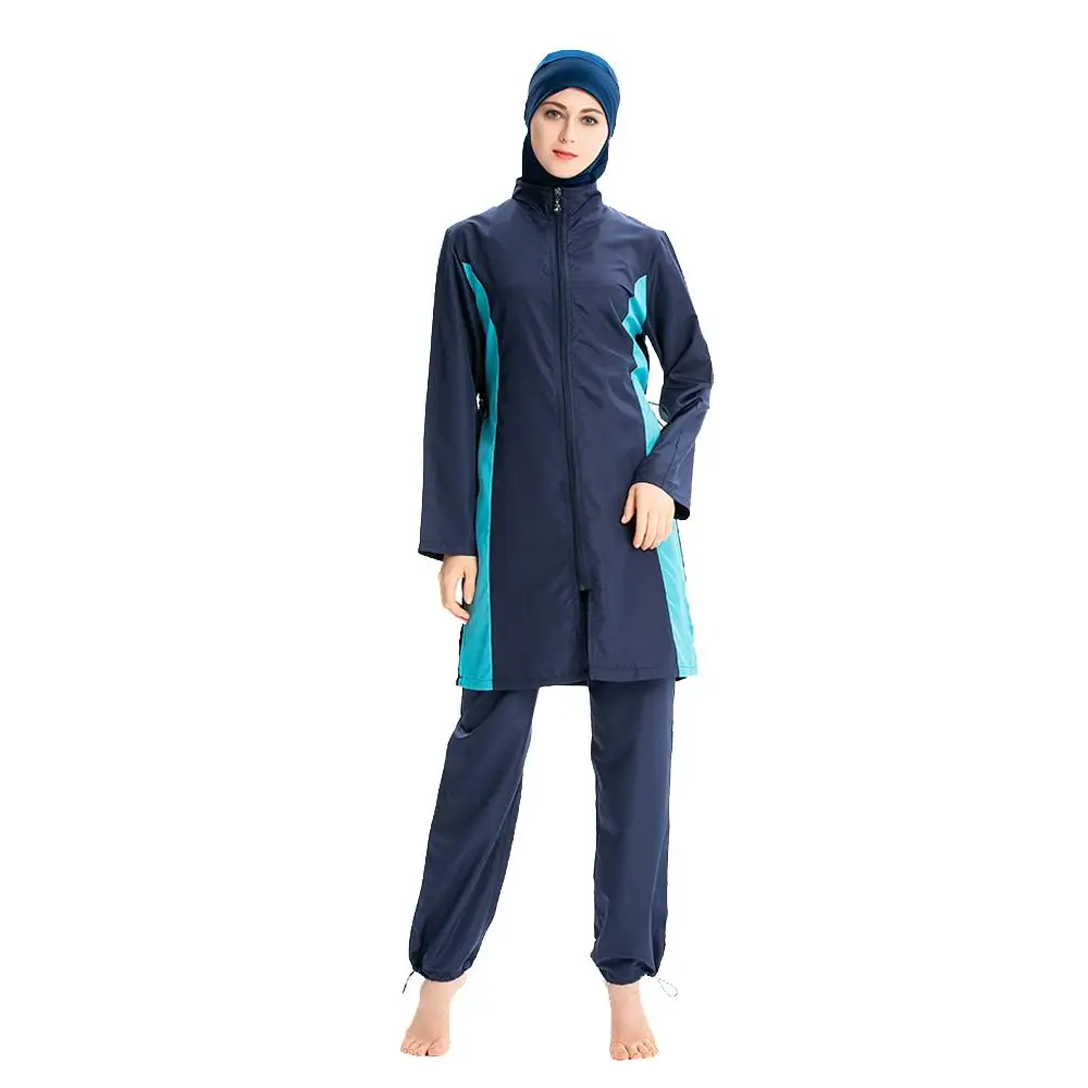 Arabic Islamic Muslim Swimwear Women Swim Wear Burkini Hooded Hijab Swimsuit Modest Swim Surf Wear Sport Full Suit for Swimming