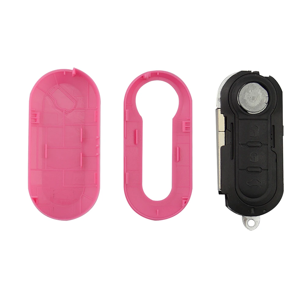 OkeyTech Car Styling 1PC Replacement Key Case for Fiat 500 Panda Punto Bravo High Quality Remote Flip Car Key Shell Cover Case