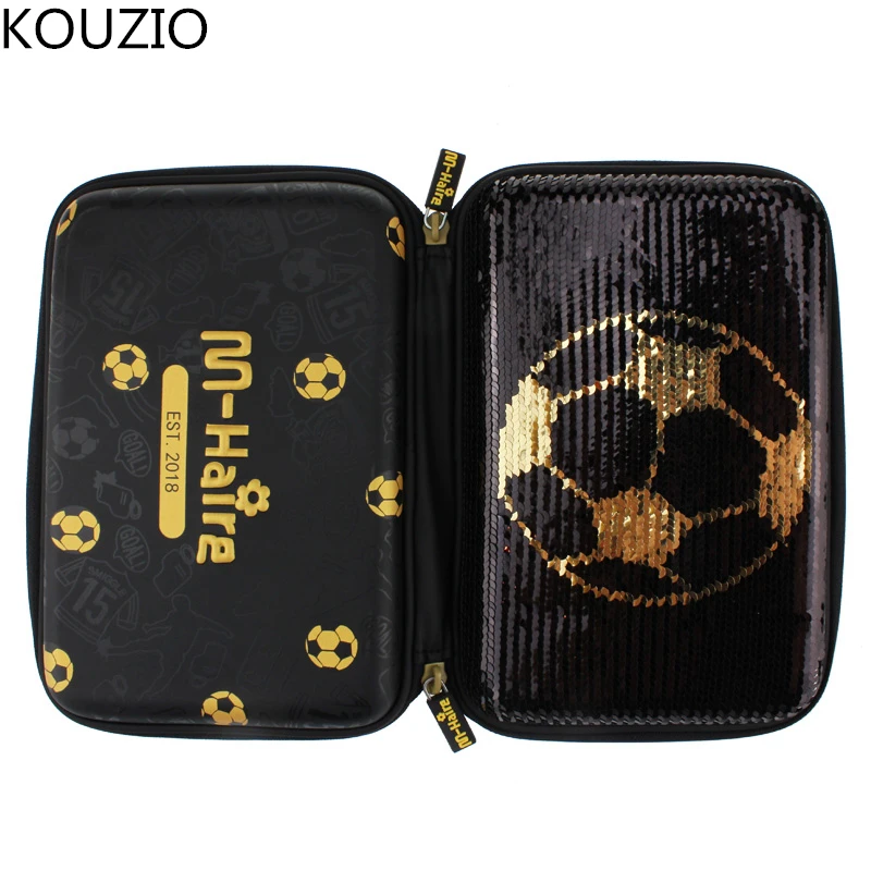 Estuche para lápices negro lentejuelas kawaii estuches papeleria estuches escolar trousse scolaire lindo grande kalem kutuu etui Penn piurnik