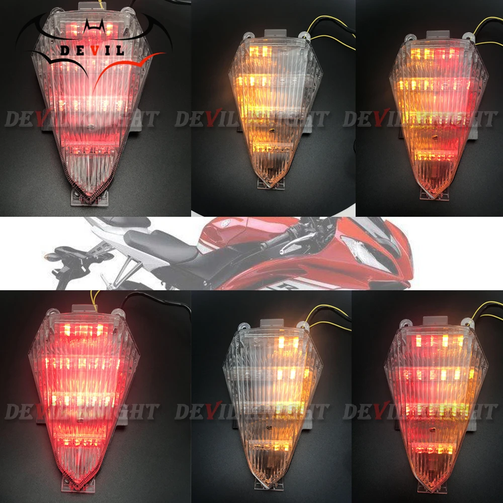 Motorcycle light for Yamaha YZF R6 YZF-R6 08-16 Modified LED tail light motorcycle brake light with led turn signal Accessories