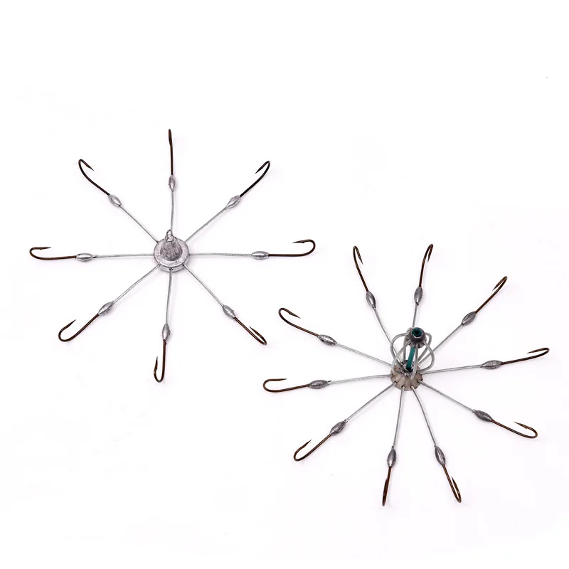Fishing Crab Hook 6/8/10 Hooks Crabs Trap Fishhook with Lead Explosion Fishing Hooks