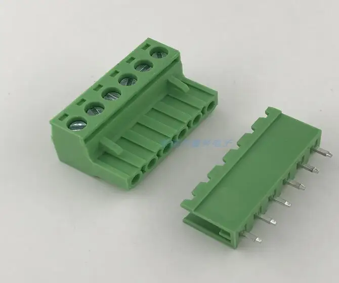 20sets 5.08 mm Pitch PCB Pluggable Screw Terminal Blocks, Plug + Straight needle Pin Socket 2 pin to 22pin