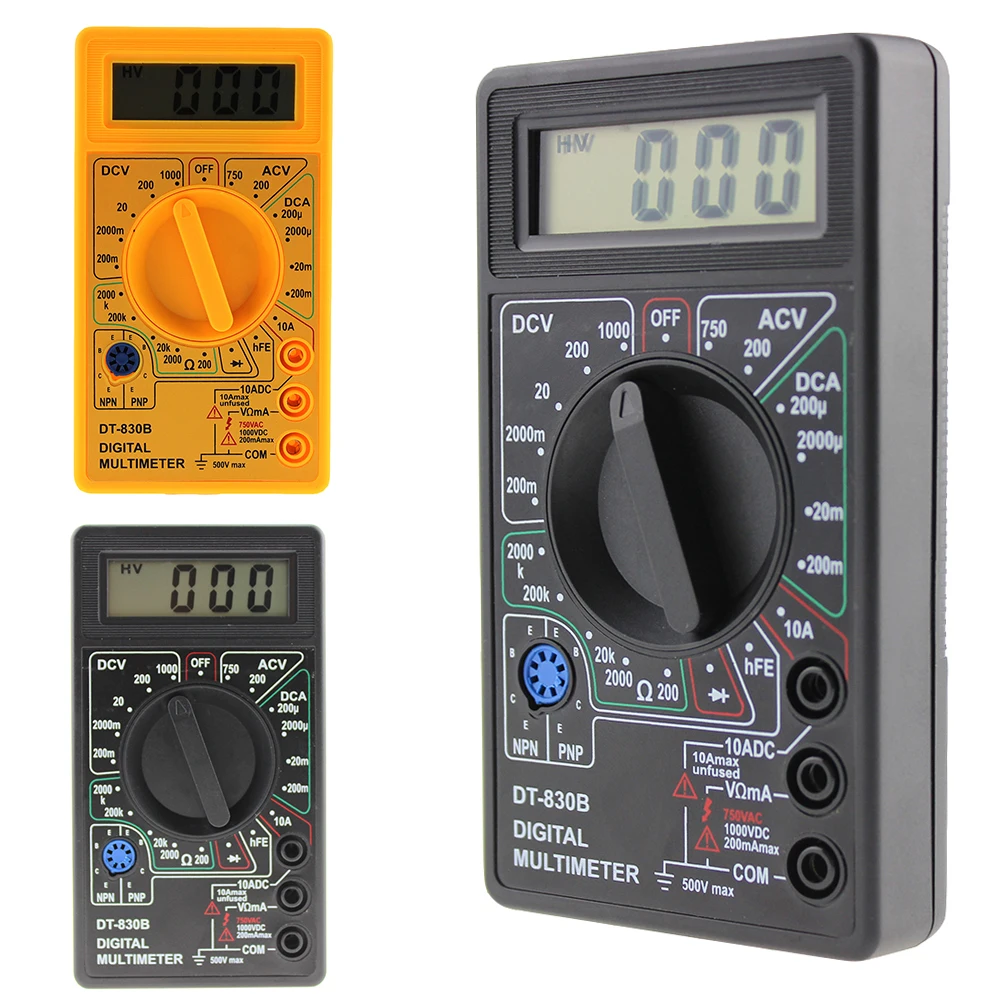 ANENG DT830B LCD Digital Voltmeter Ammeter Ohm Multimeter DT-830B Electric AC / DC Tester Eletronics multi meter