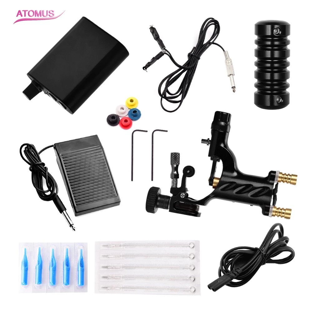 

ATOMUS Complete Beginner Kit Tatoo Machine Tatuaje Tattoo Rotary Set Tatuagem Caneta Herramientas De Maquina Tatuar Para Kits