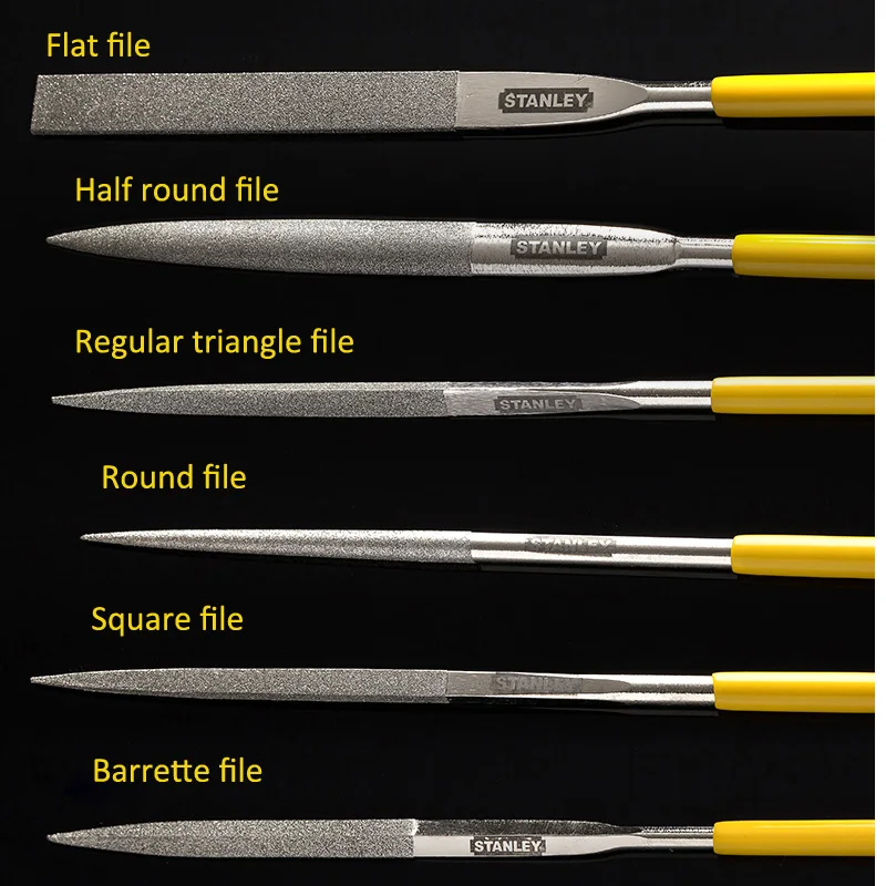 Imagem -03 - Stanley-mini Diamond Needle File Grupo Ferramentas de Polimento Grit 150 Ferramenta de Afiação Kit Sortido para Metal Vidro Alumínio 10 Peças