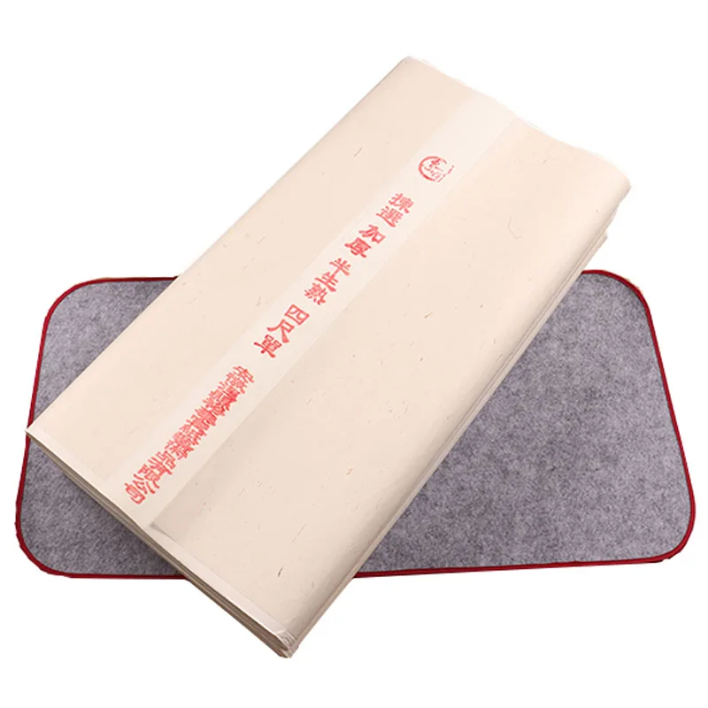 Rice Paper Half-Ripe Xuan Paper Calligraphy Running Regular Cursive Script Writing Raw Ripe Xuan Paper for Chinese Ink Painting