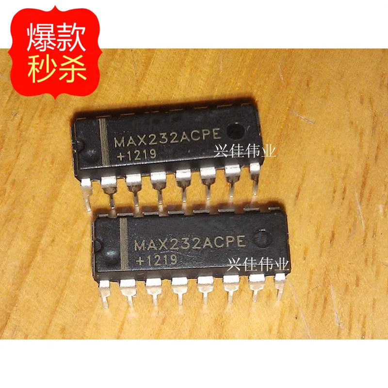 10PCS New MAX232 MAX232ACPE DIP-16 Driver IC