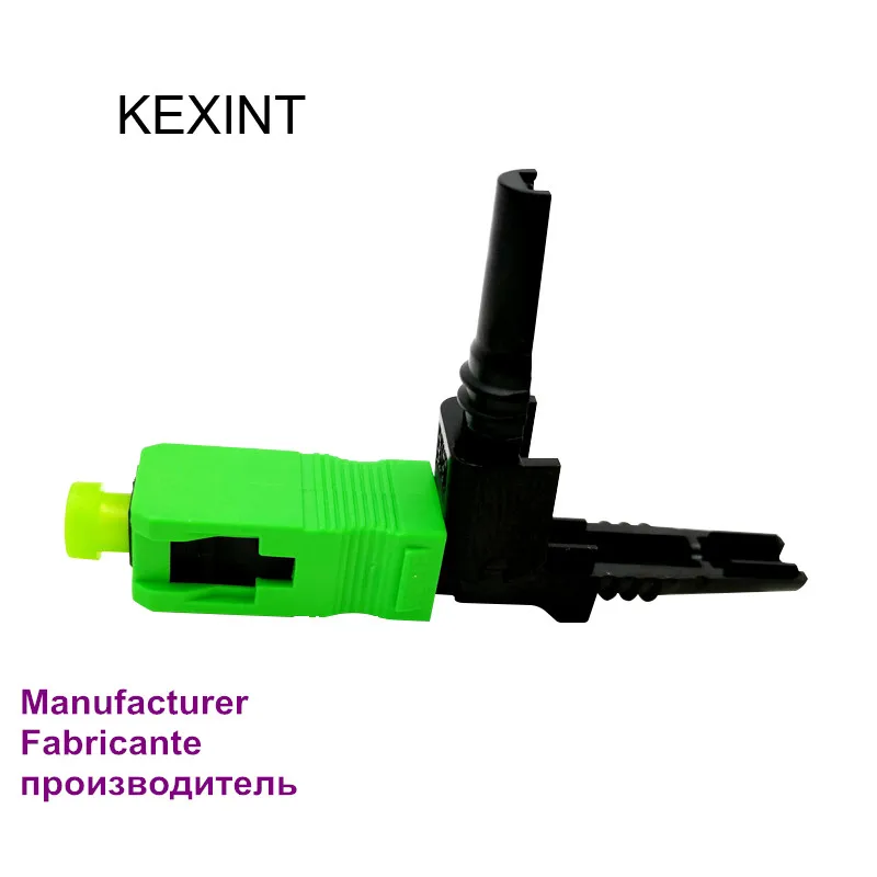 Manufacturer Fast connector KEXINT Fiber optica fast cabling connectors 55MM Length  SC/APC  for cable  3.0 2.0 0.9