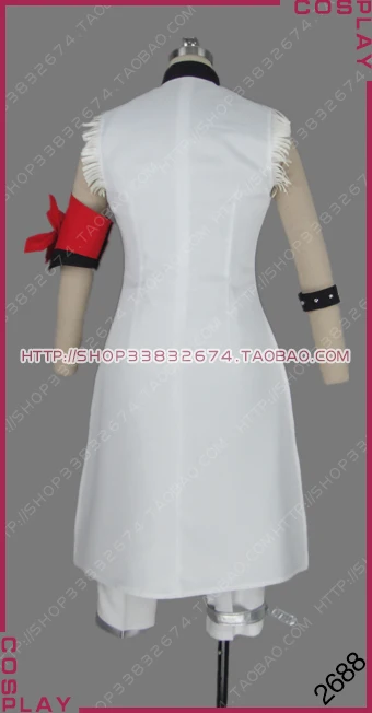 Tsukiuta Procellarum August Haduki You Current Stage White Uniform Cosplay Costume S002