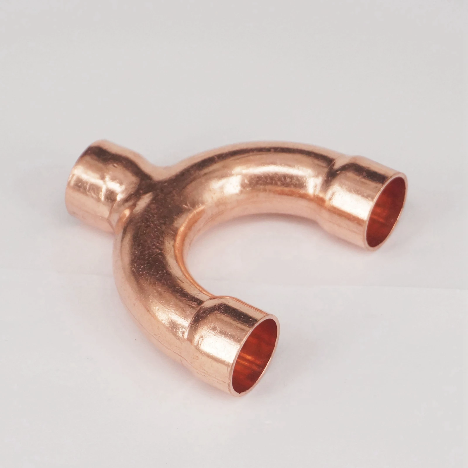 

19x1.15x60mm Copper End Feed Equal Y 3 Ways Welding Pipe Adapter Fitting Air Conditioner Refrigeration Gas Water Oil