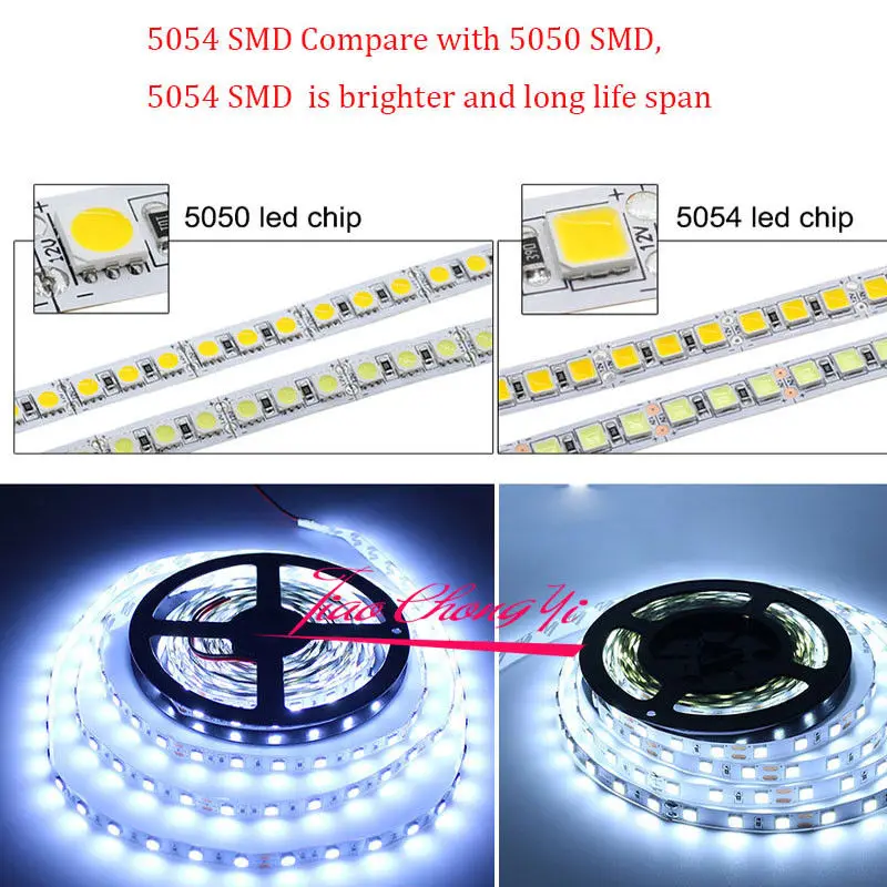 5054 DC12V LED Strip  Flexible LED Light 60 LED/m 5m/lot White/warm IP20 IP65