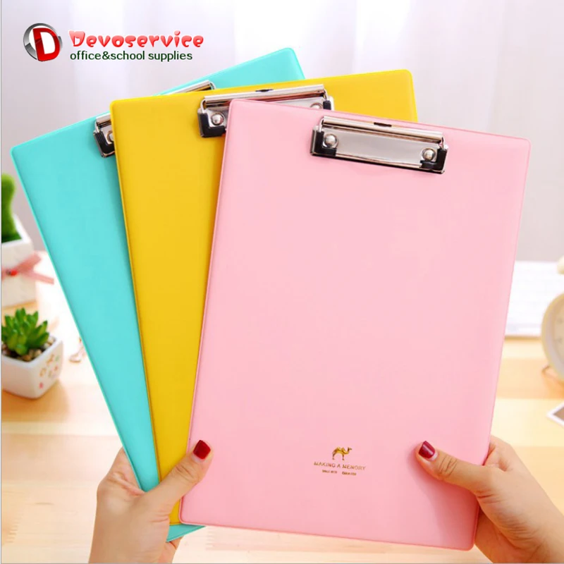 

A4 A5 Candy Color Multifunction Pu Folder File Clipboard Plywood Student Writing Pad Clips Board Organizer For School & Office