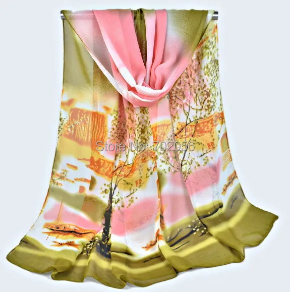 

Factory sale Tree print rayon silk spring summer Scarf Women Fashionl mixed color 8pcs/lot #3842