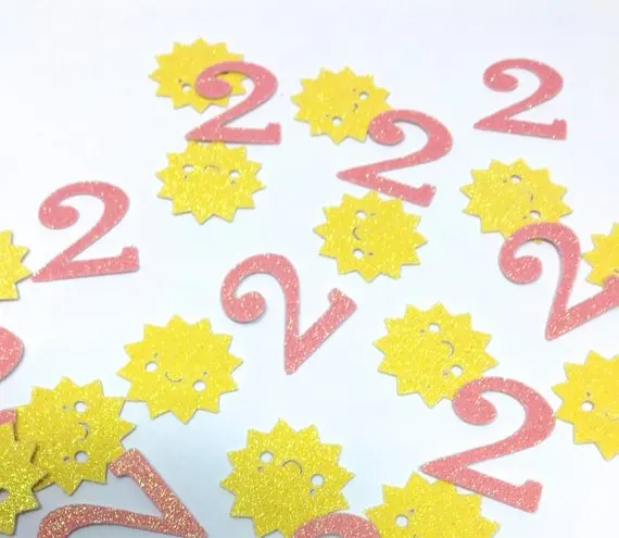 custom Any Name and Number you are my sunshine Birthday confettis baby shower table scatters Christening baptism confettis