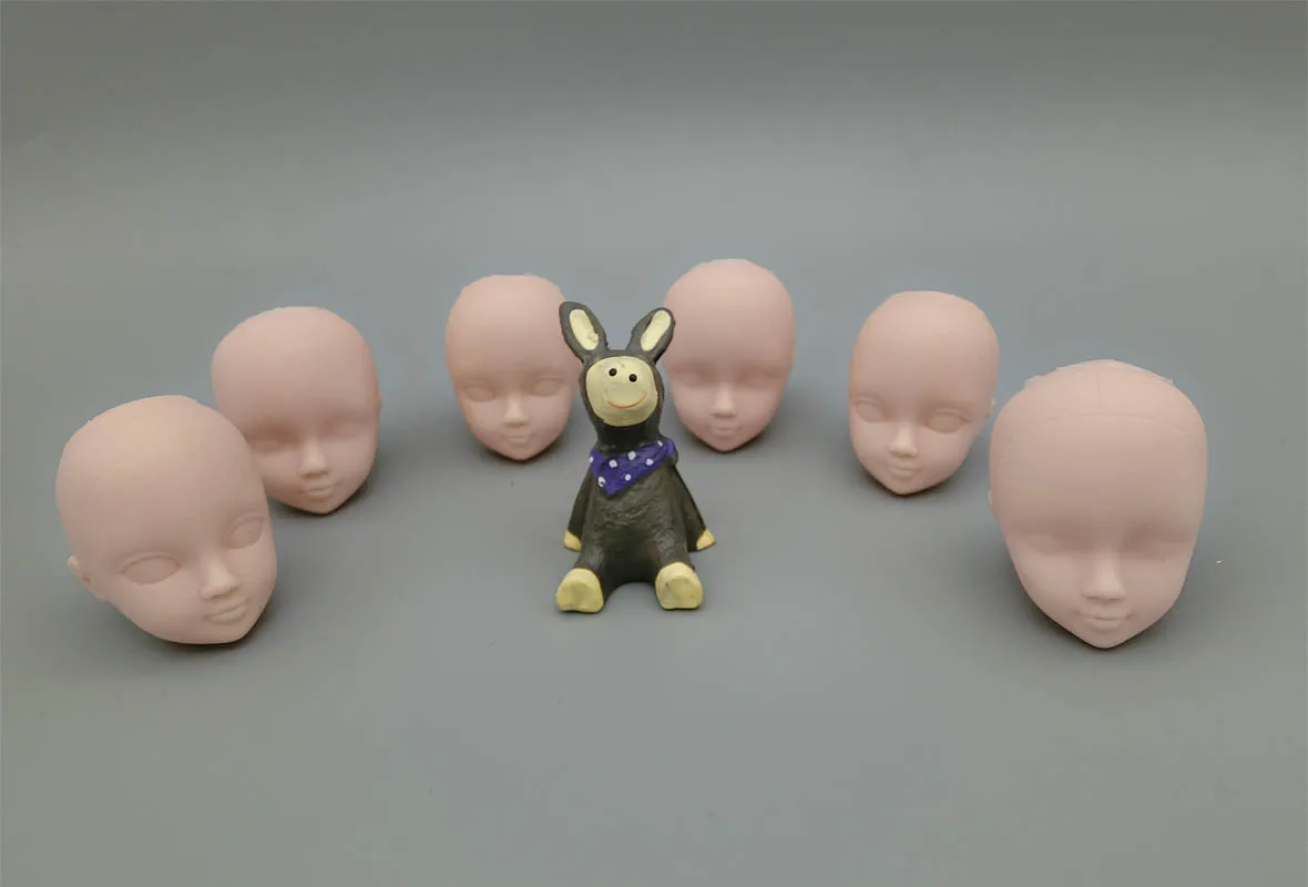 2pcs/lot Soft DIY Practice Makeup Doll Heads For 11.5\