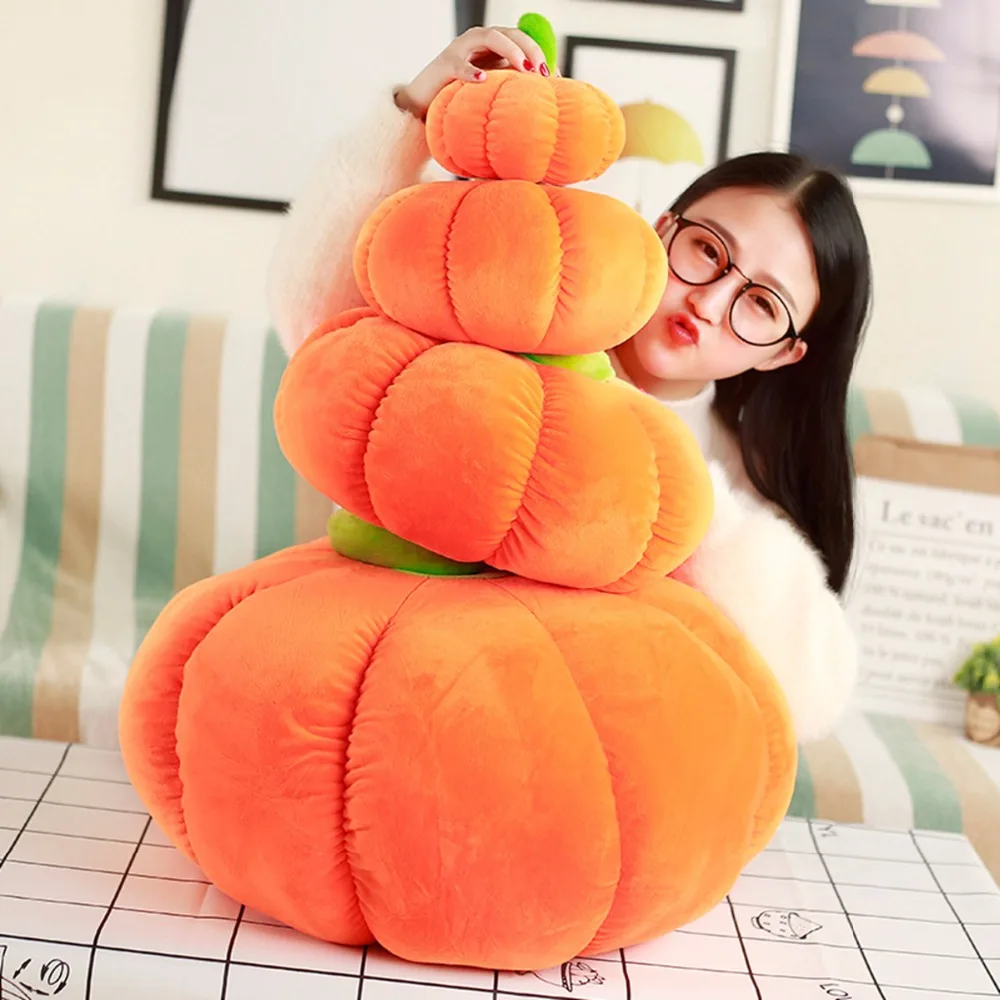 Real life Plush Pumpkin Pillow  Kawaii Fruits Vegetable Stuffed baby Toys For kids friends soft Cushion Birthday Gift home decor