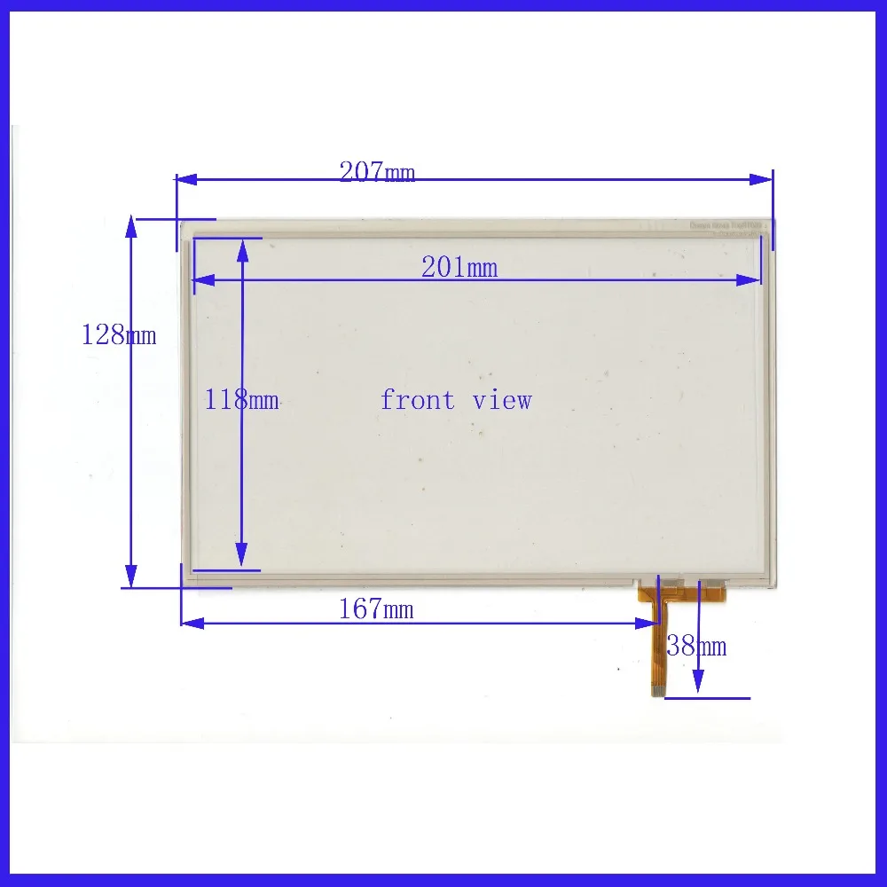 

ZhiYuSun POST Touch Screen 207mm*128mm 9.0inch glass for industry applications Dream Novia TrioRT089