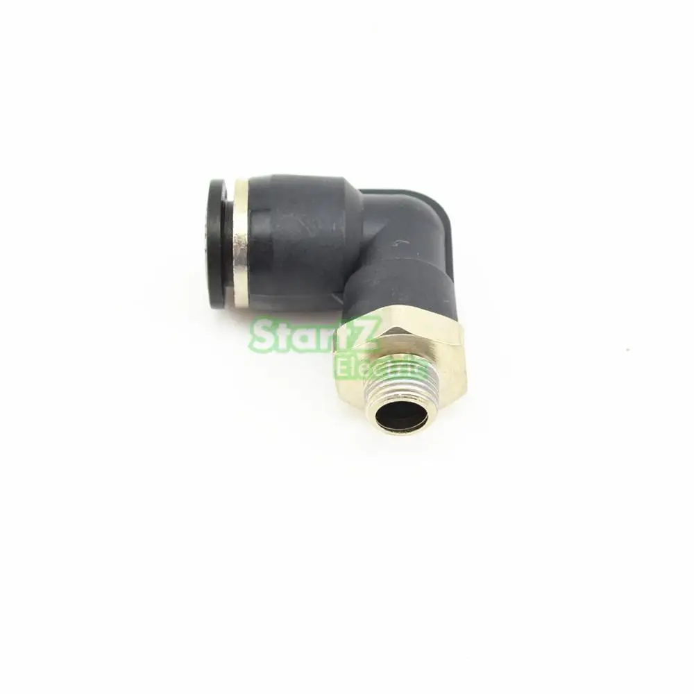 10Pcs High quality 12mm X 1/8'' Thread Pneumatic Male Elbow Connector Tube  Air Fitting