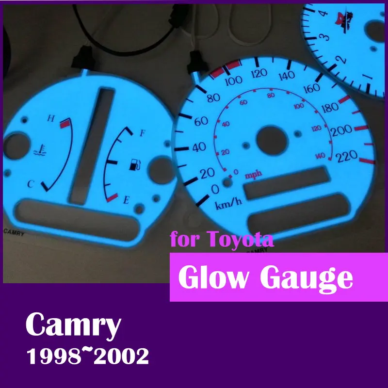 DASH Stock Clearance EL Glow Gauge for Toyot Camry Vienta 1998 2002 Blue Green Light