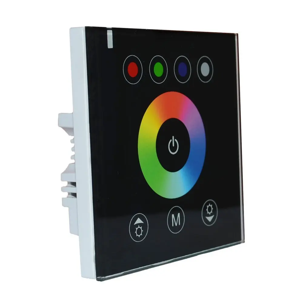 

Touch Panel LED Dimmer Switch Wall-mounted Controller for RGBW LED Strip Lights DC12V - 24V 16A