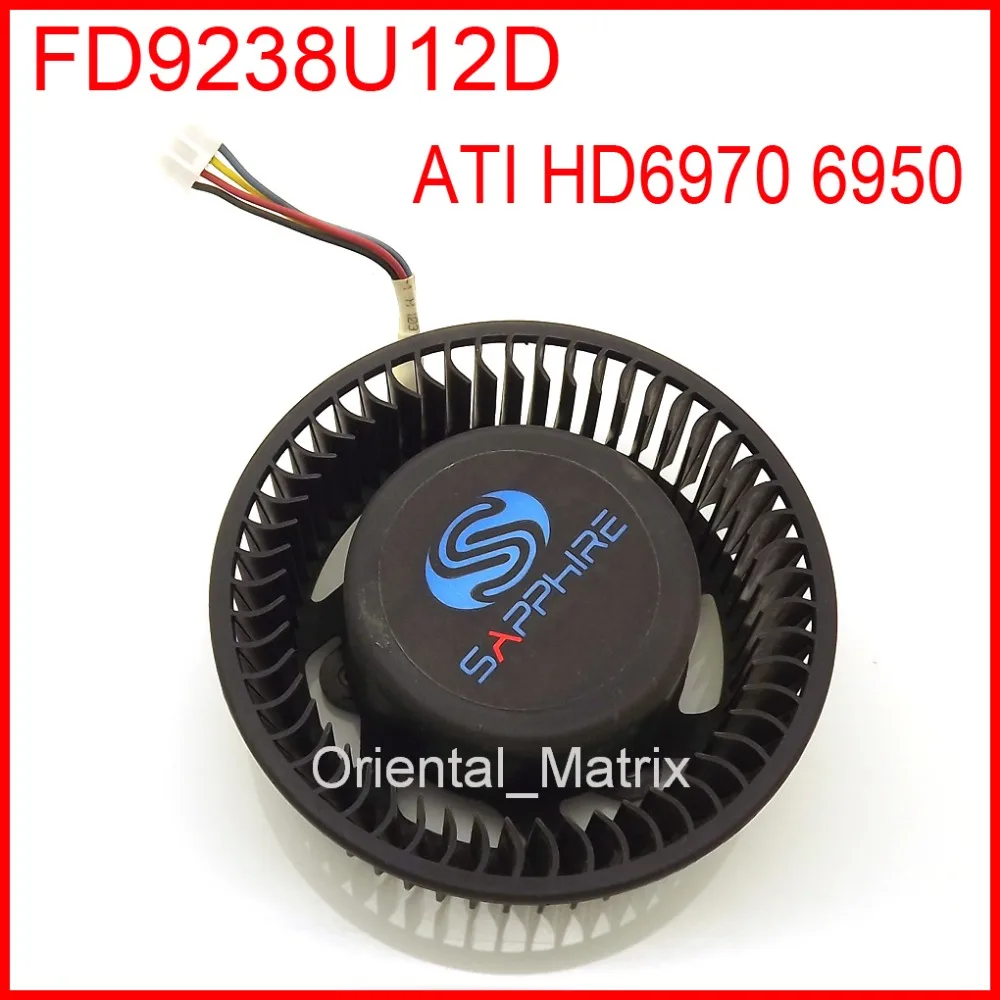 Free Shipping FD9238U12D 12V 1.2A VGA Fan For Sapphire ATI HD6970 6950 Graphics Card Cooler Cooling Fan 4Pin 4Wire