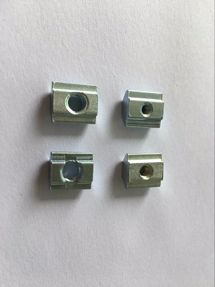 

100pcs M4 M5 M6 M8 T Sliding Nut block Aluminum Profile slot 8 Zinc 3030 Coated Plate Aluminum Accessories