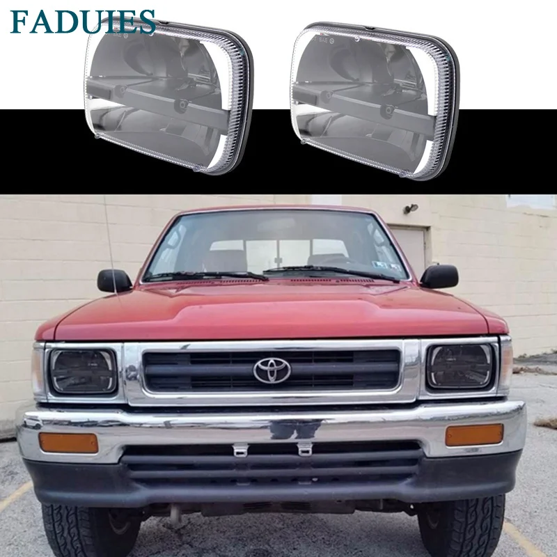 FADUIES Truck 5'' x 7'' Rectangular LED Headlamp High Low Beam For Jeep Wrangler YJ 1987-96 / 1984-2001 XJ Cherokee