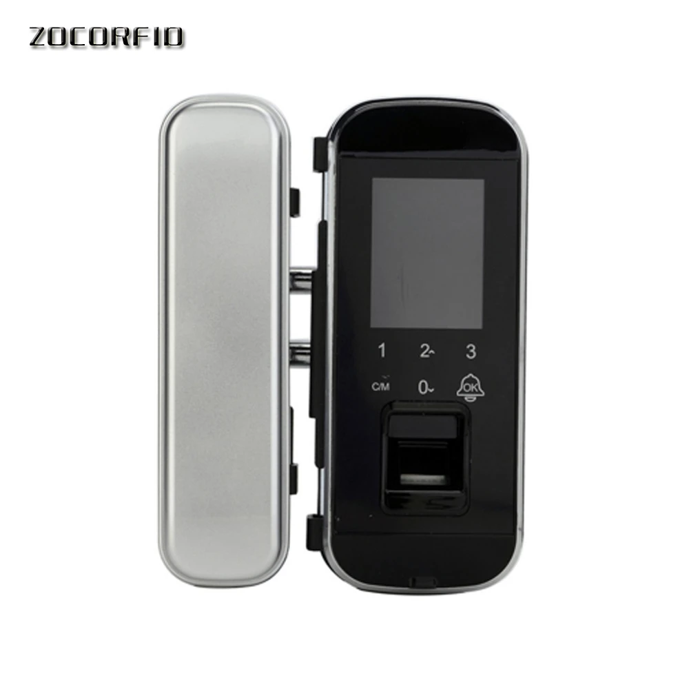 DIY so easy Biometric Fingerprint Door Lock For Office Glass Door Keyless With Touch Keypad Remote Control Intelligent Lock