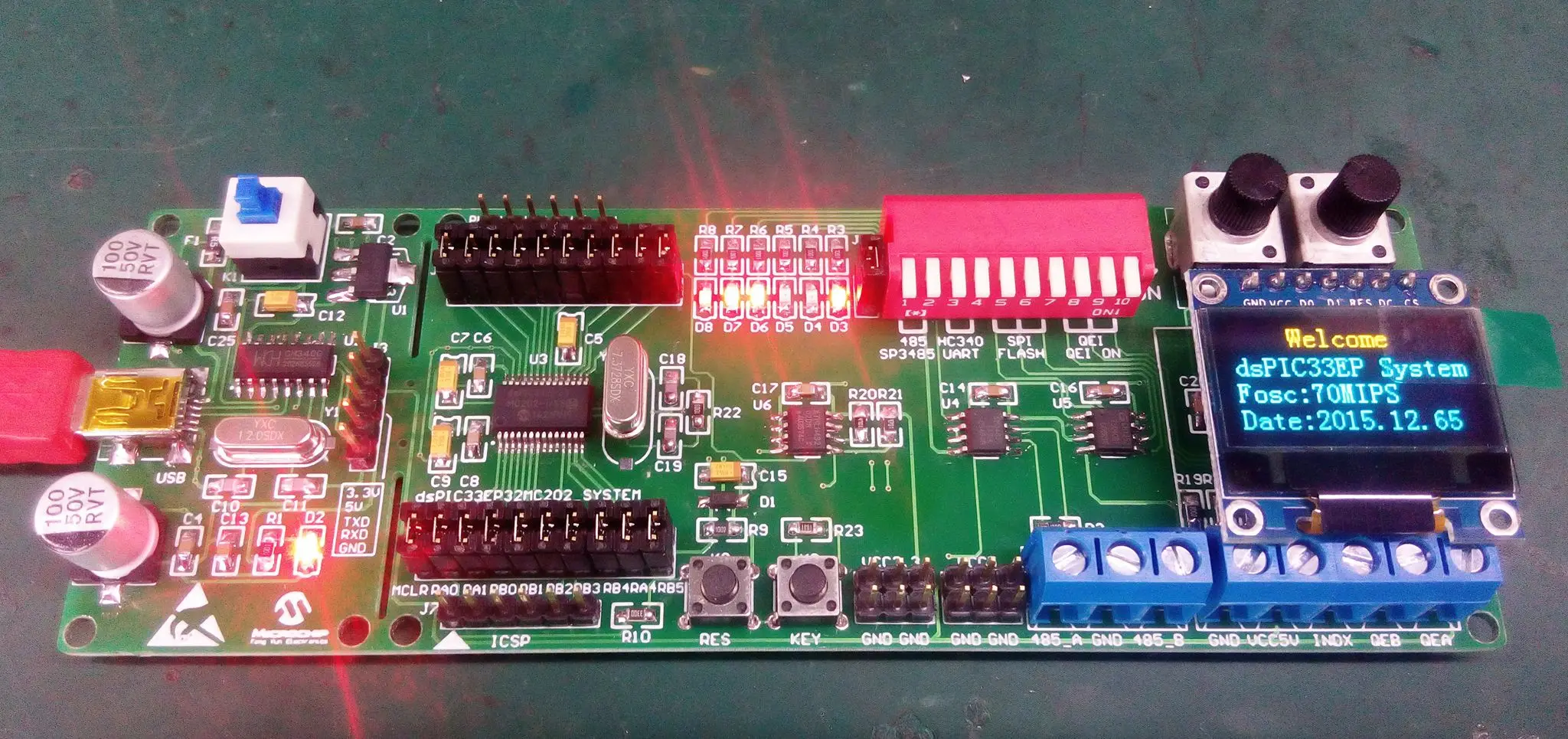 

DSPIC development board, DSPIC33EP development board, DSP experimental board, dSPIC33EP series development board