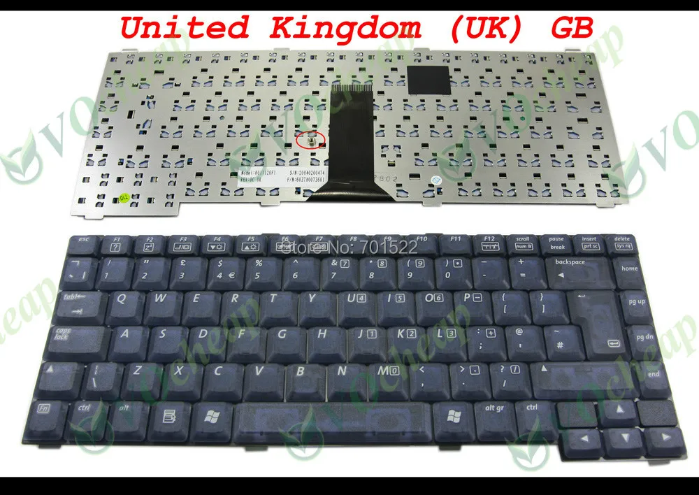 New Laptop Keyboard for BENQ Joybook 5000 5100G 5100U Dark Blue UK GB ENglish  version - K011126F1