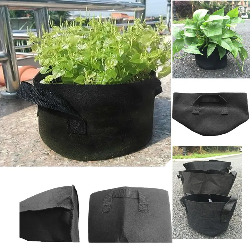 Special offer 1 PCS  free shipping Black Fabric Pots Plant Vegetable Pouch Round Aeration Pot Container Grow Bag