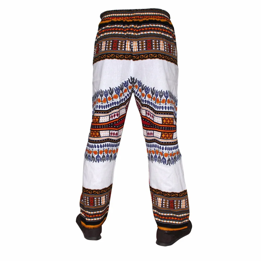 Dashikiage 100% Cotton Dashiki Trousers Smock Pants Boho Jumpsuit African Dashiki Pants