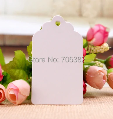 3 *5 cm (With cord ) Small white hang tag Price tags Blank kraft tag Bookmarks Paper sewing garment tags Wholesale(aa-638)