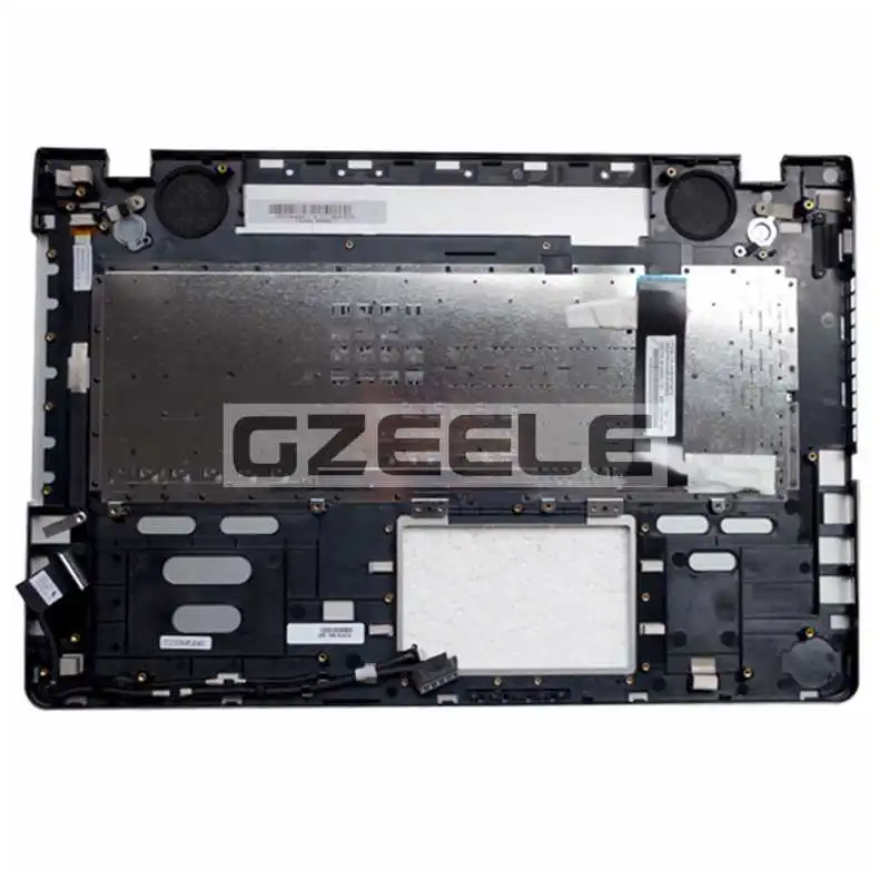 GZEELE for ASUS N76 N76V N76VB N76VJ N76VM N76VZ UI Layout keyboard With Silver Palmrest upper case KB bezel silver