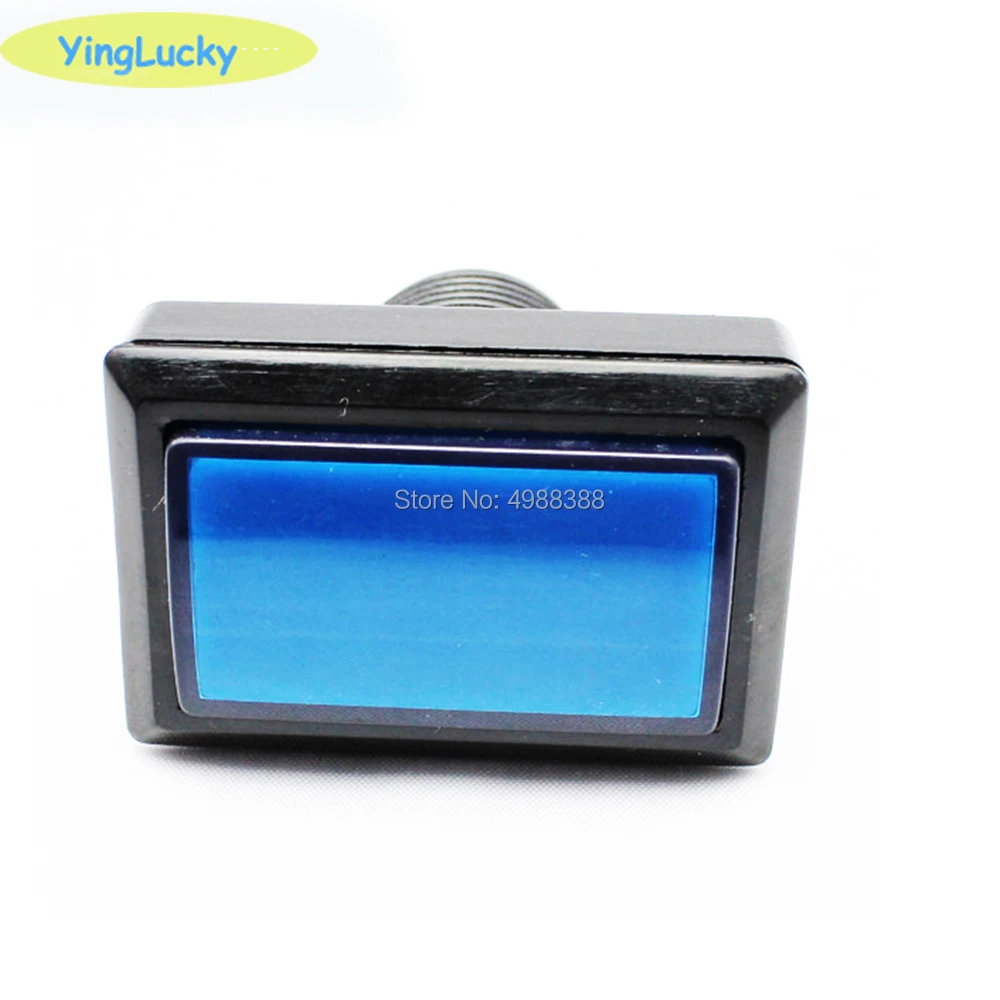 المنتج تفاصيل مستطيلة LED زر الضغط للقنطرة 50*33 مللي متر مضيئة فتحة لعبة زر 5 اللون الأحمر الأزرق الأبيض الأخضر الأصفر